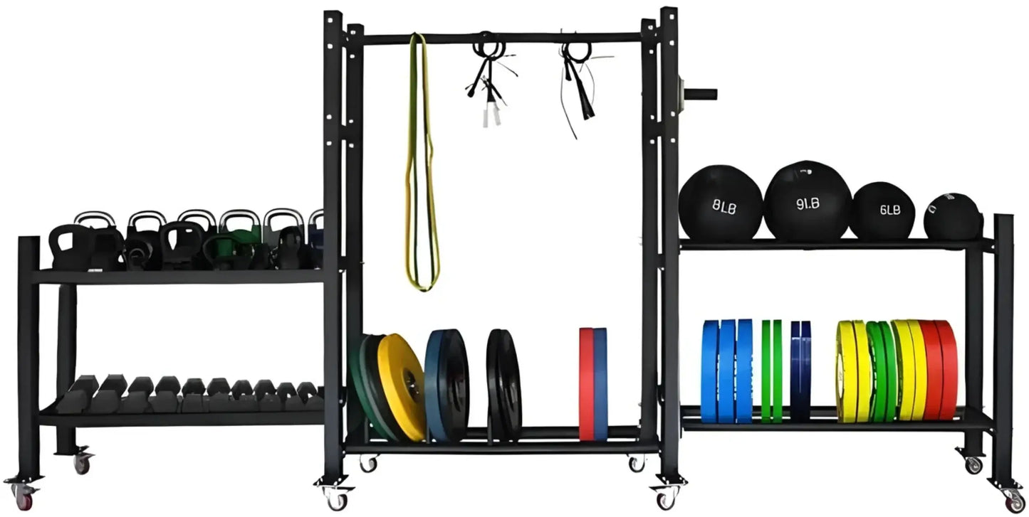French Fitness 3 section Multi Tier Storage Rack System (New)