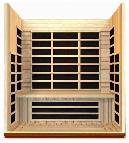 GoldenDesigns DYN-6336-01 Dynamic "Lugano" Low EMF Far Infrared Sauna (New)