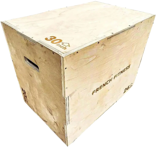 French Fitness 20-24-30 3-In-1 Wooden Plyo Box (New)